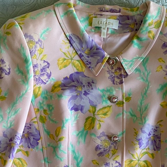 Escada Vintage (90s) Pure Silk Jacket & Dress (40) - Picture 4 of 13